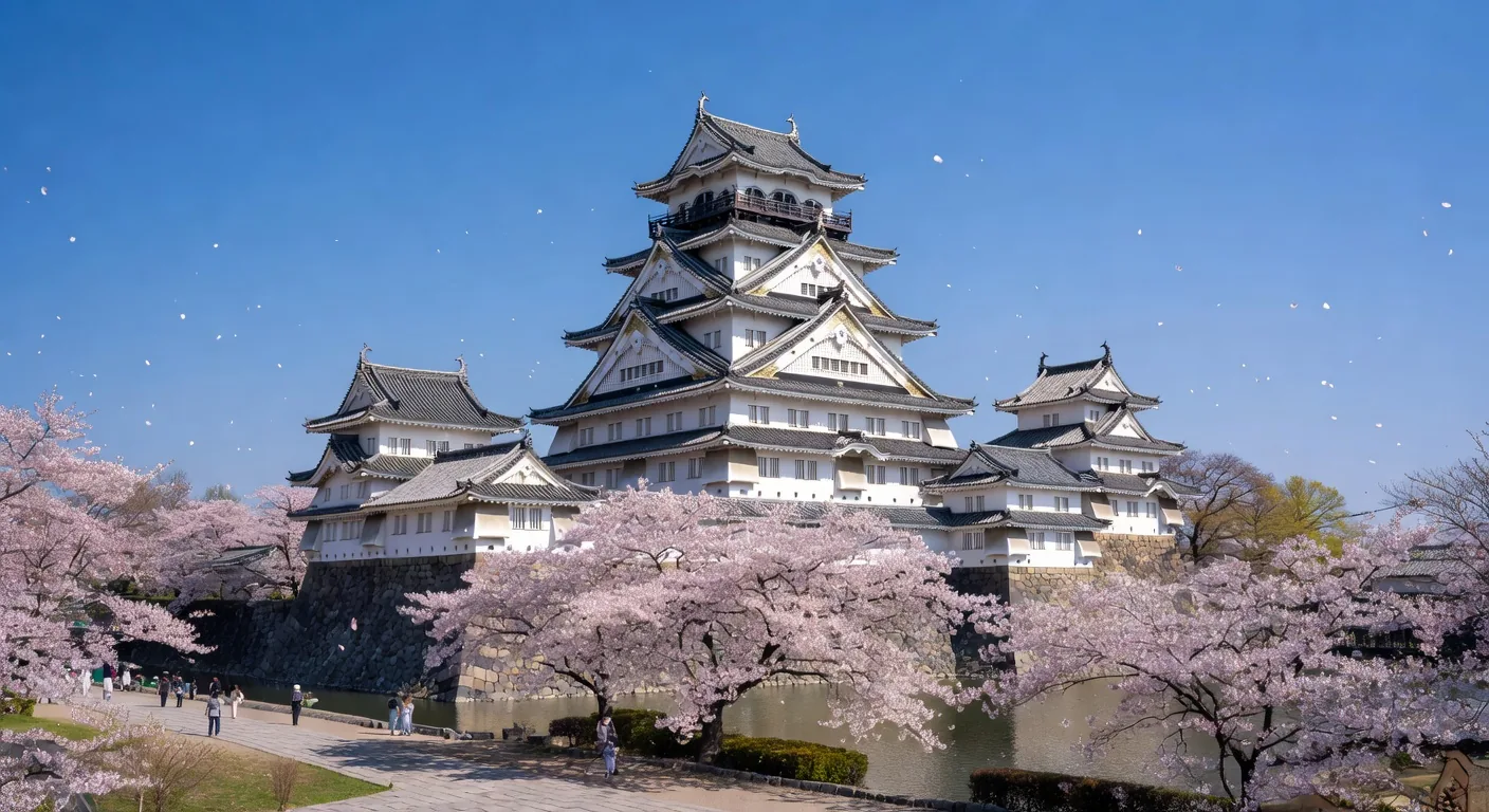 The magnificent white Himeji Castle, Japan's finest surviving feudal castle